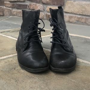 Well loved black leather boots